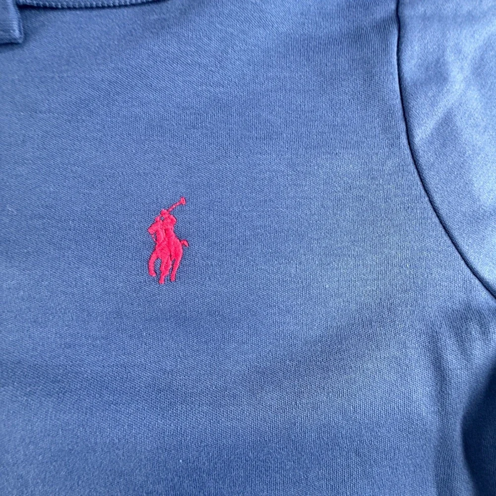 Ralph Lauren Classic Polo Shirt Vintage Royal Blue Red Pony NWT Large